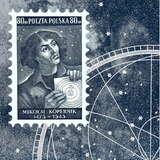 Obrazek: Mikołaj Kopernik i Uniwersytet Jagielloński na krakowskich pocztówkach oraz na znaczkach pocztowych Polski i całego świata